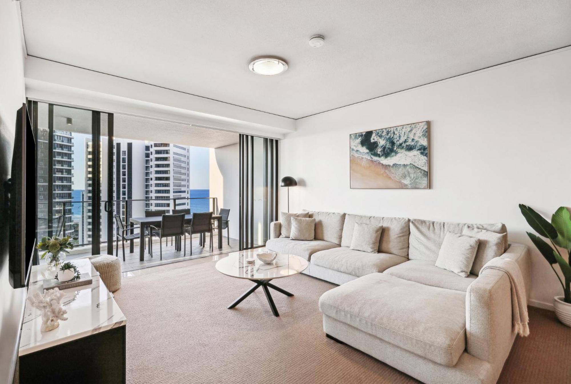 Ocean View 3-Bed With Gym, Pool, Sauna & Parking Gold Coast Buitenkant foto
